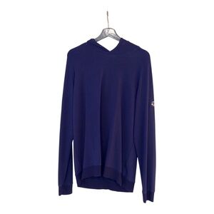 Holderness & Bourne The Lawson Hoodie Navy TaylorMade Bug Logo Left Sleeve Large